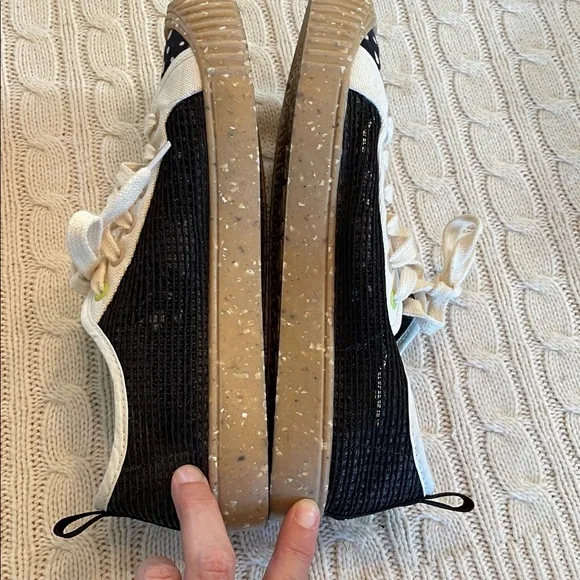 Women’s 8.5 Calcado Havaianas TNS Mix mesh flat sneakers polka dot black white - Picture 9 of 10